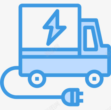 送货车智能技术8蓝色图标图标