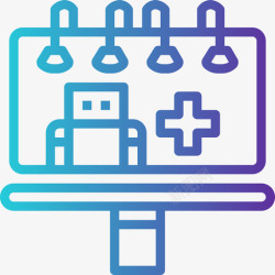 数字广告牌广告牌数字营销105梯度图标高清图片