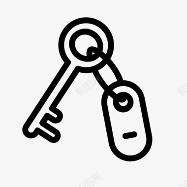 钥匙锁酒店钥匙门锁图标图标