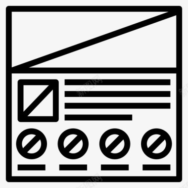 lofi线框原型ui图标图标