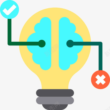 遗传学研究大脑研究思路平面图标图标