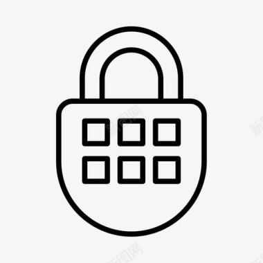 公共标识安全挂锁密码锁上锁图标图标