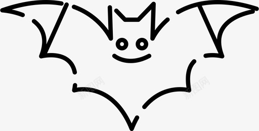 蝙蝠的翅膀标志蝙蝠万圣节吓人图标图标
