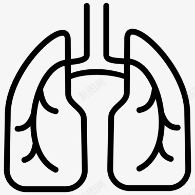 南极生物肺生物身体图标图标