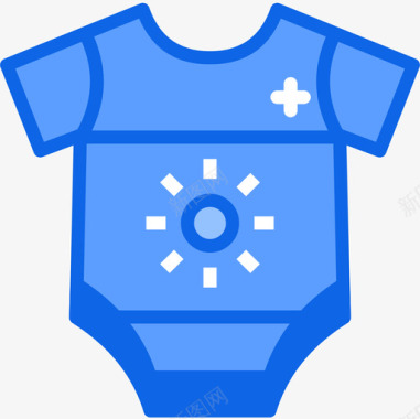 婴儿服装75岁婴儿蓝色图标图标