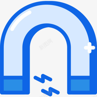 素材82磁铁科学82蓝色图标图标
