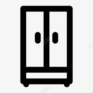 橱柜两扇门卧室橱柜图标图标
