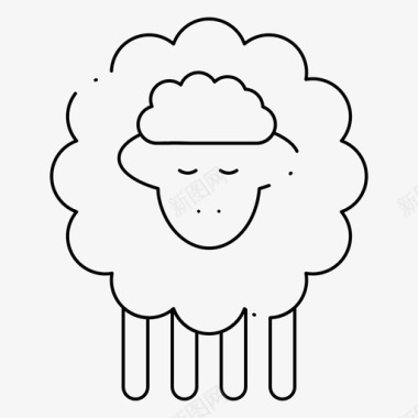 羊肉公羊羊图标图标