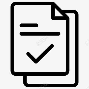 文件批准最佳质量保证检查文件图标图标