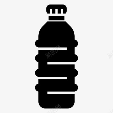 塑料瓶瓶装水可回收图标图标