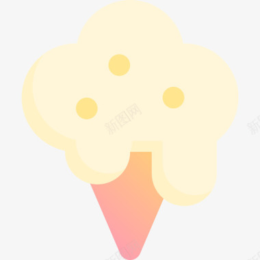 冰淇淋白14黄色图标图标