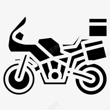 旅游自行车冒险摩托车图标图标