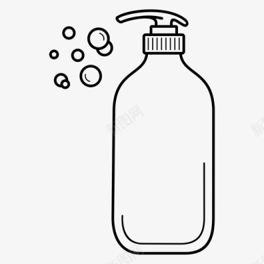 瓶洗发水瓶泡沫凝胶图标图标