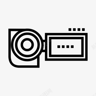 手持式摄像头照相机电影图标图标