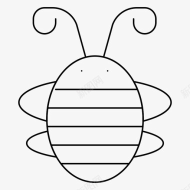 季节蜜蜂蜂虫甲虫图标图标