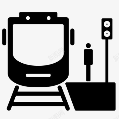 铁路标志火车站公共交通铁路图标图标