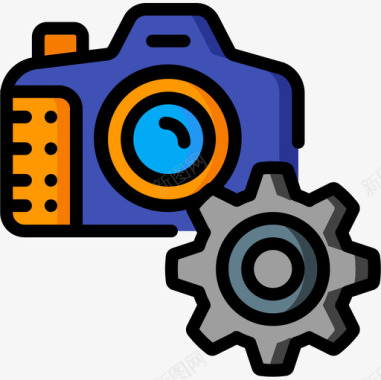 道路摄影照相照相机摄影32线性彩色图标图标
