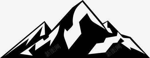 山脉珠穆朗玛峰陆地图标图标