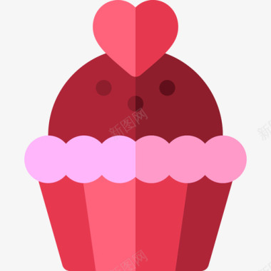纸杯蛋糕情人节50平的图标图标