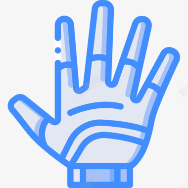手套探险运动17蓝色图标图标