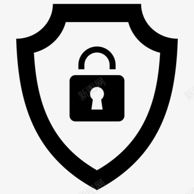 商业符号安全锁安全保护符号图标图标