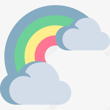 彩虹PPT彩虹平坦的天气165图标图标