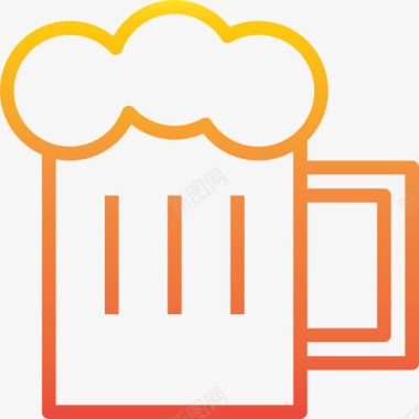 啤酒杯啤酒杯饮料12梯度图标图标