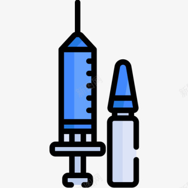 注射器整形手术5线颜色图标图标