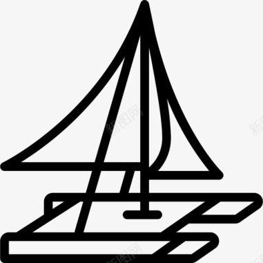 双体船冒险运动13直线型图标图标