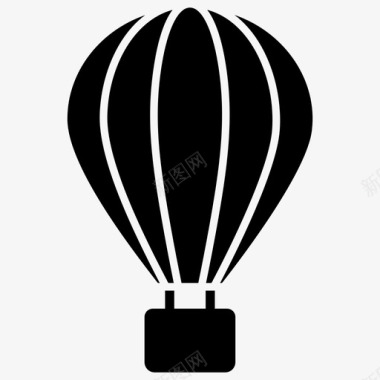 六一活动气球热气球冒险飞机图标图标