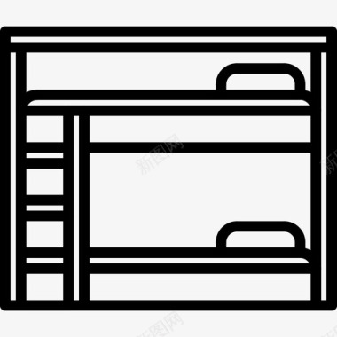 双层铅笔盒双层床家具家居图标图标