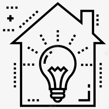 家居灯生态概念能源家居图标图标