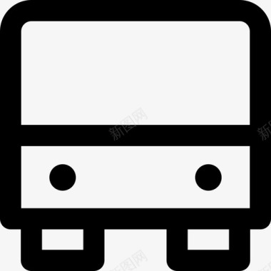 公共标识安全公共汽车位置68直线图标图标