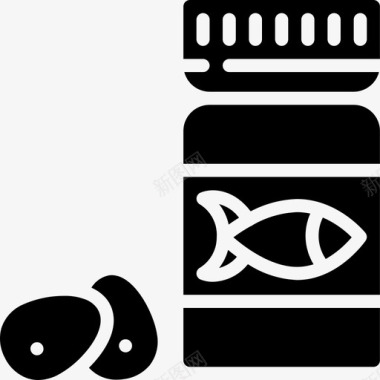 鳕鱼饮食和营养2填充图标图标