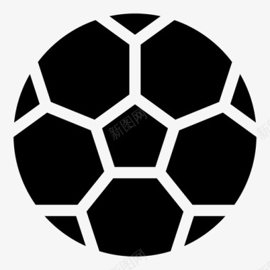 足球运动体育字形图标图标