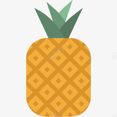 菠萝夏季55平坦图标图标