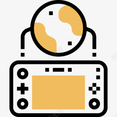 九宫格视频控制器视频游戏7黄影图标图标