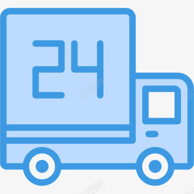 送货车购物109蓝色图标图标