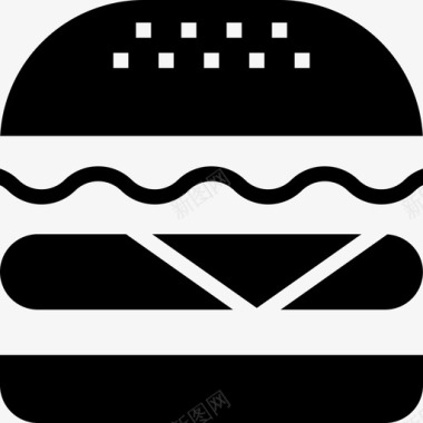汉堡快餐52填充图标图标