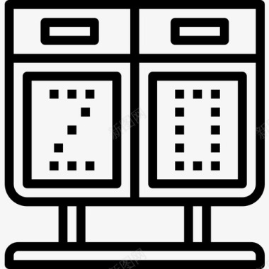 记分牌足球15分直线图标图标