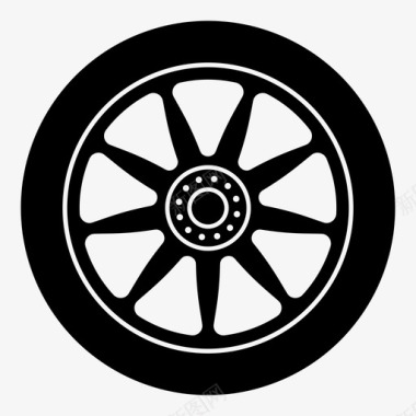 赛车轮赛车轮辋图标图标