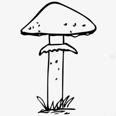 蘑菇秋天森林图标图标