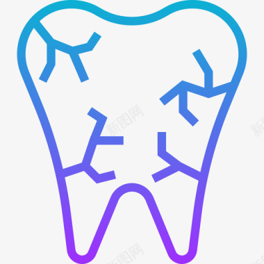 牙齿人体器官5梯度图标图标