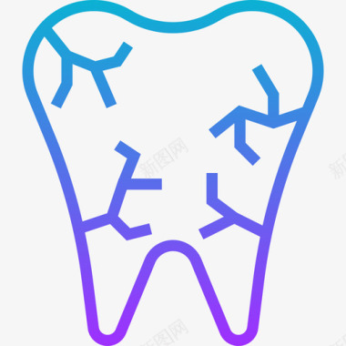 小牙齿牙齿人体器官5梯度图标图标
