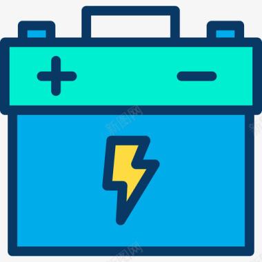 logo标识电池能量26线性颜色图标图标