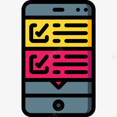 icon注意事项提醒智能手机动作和提醒3线性颜色图标图标