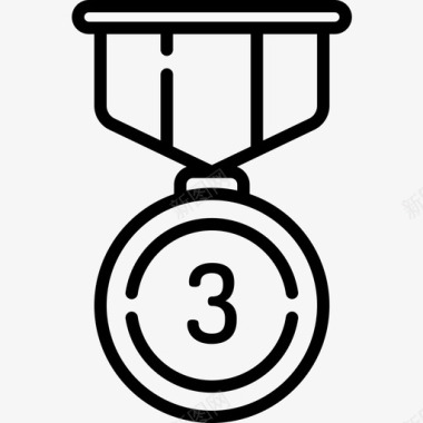 铜牌奖章3枚直系图标图标