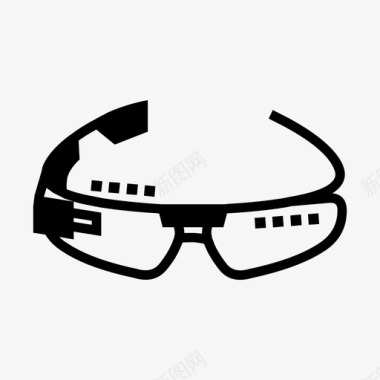 现代科技谷歌眼镜眼镜科技图标图标