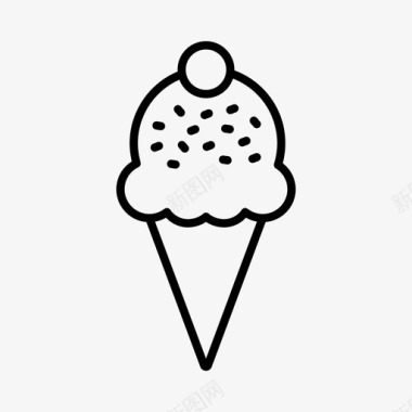 冰淇淋甜点吃图标图标