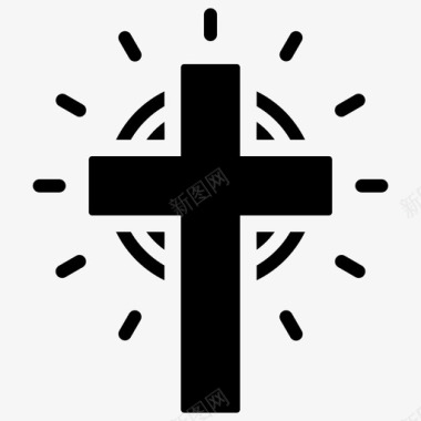 十字架十字架圣诞节教堂图标图标